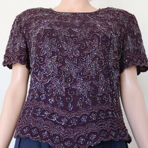 100% Silk Beaded Blouse